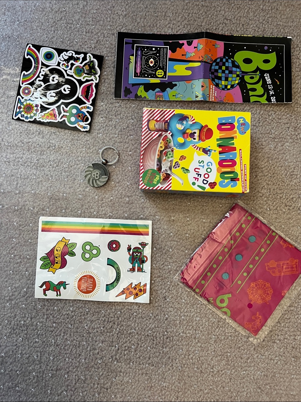 Assorted Bonnaroo Merch